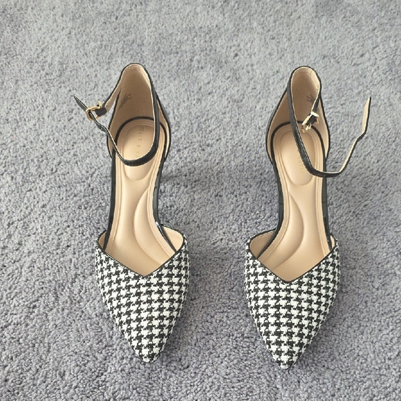 Kelly & Katie Shoes - Stylish Espresso and White Women's Heels